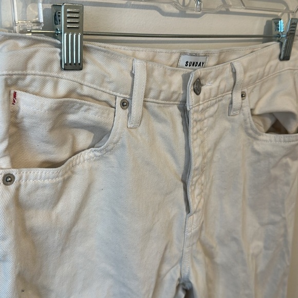 Sunday Best White Flare Jeans with Wide Leg - Picture 4 of 8